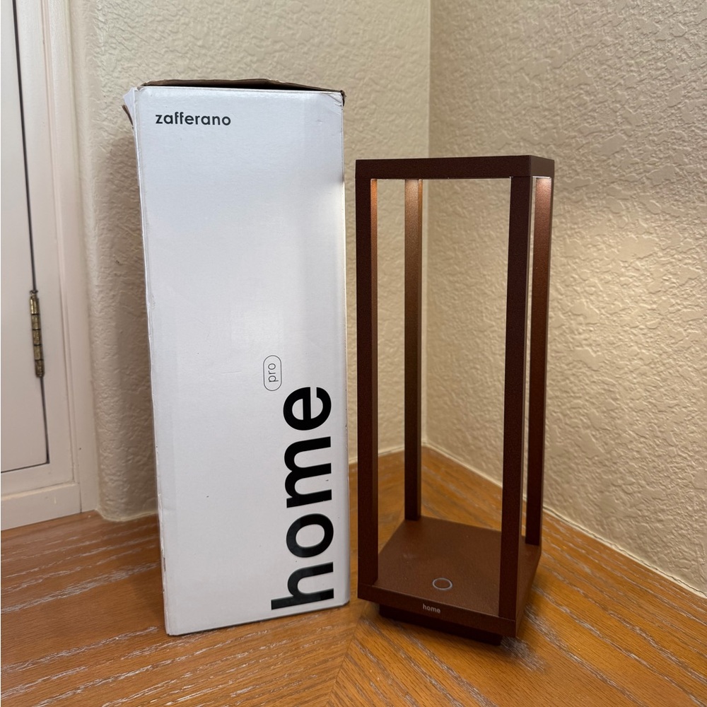 Zafferano Home Pro Rechargable Lantern Touch Lamp - Rust